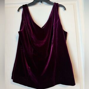 White House Black Market Velvet Tank SZ14